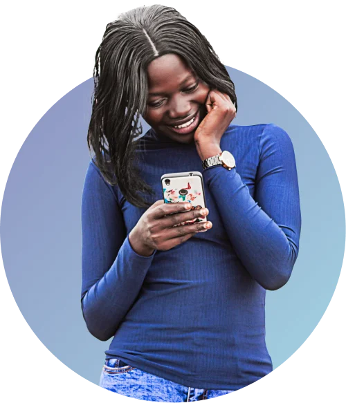 Woman using a mobile phone