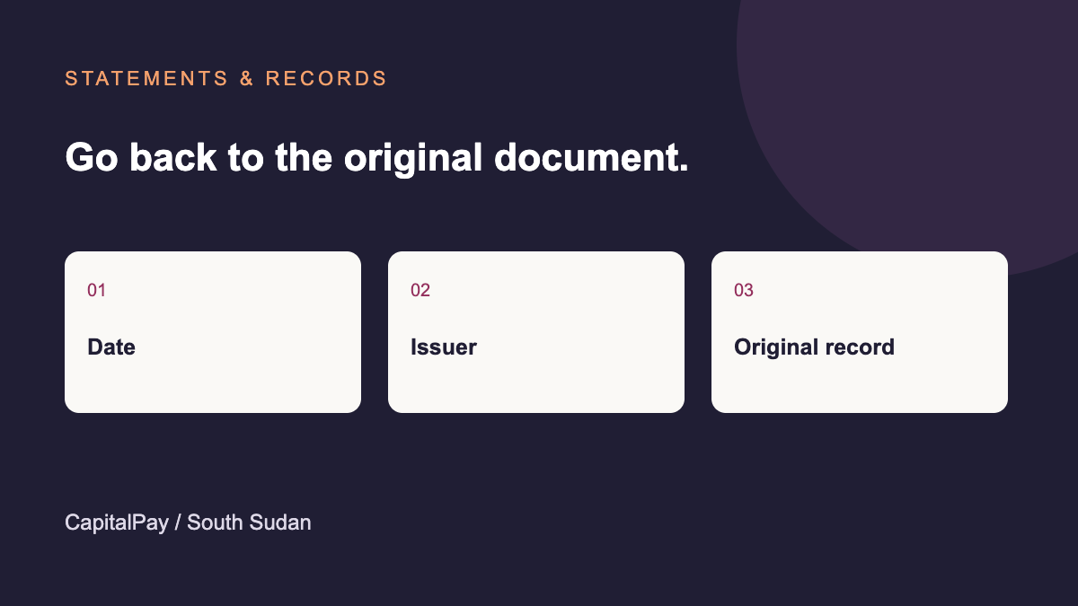 Payment records illustration